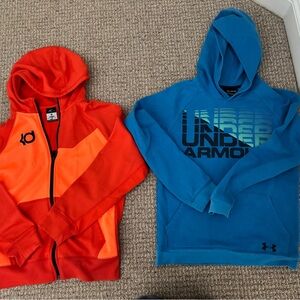 Under Armour and Nike Kids Hoodies- YXL